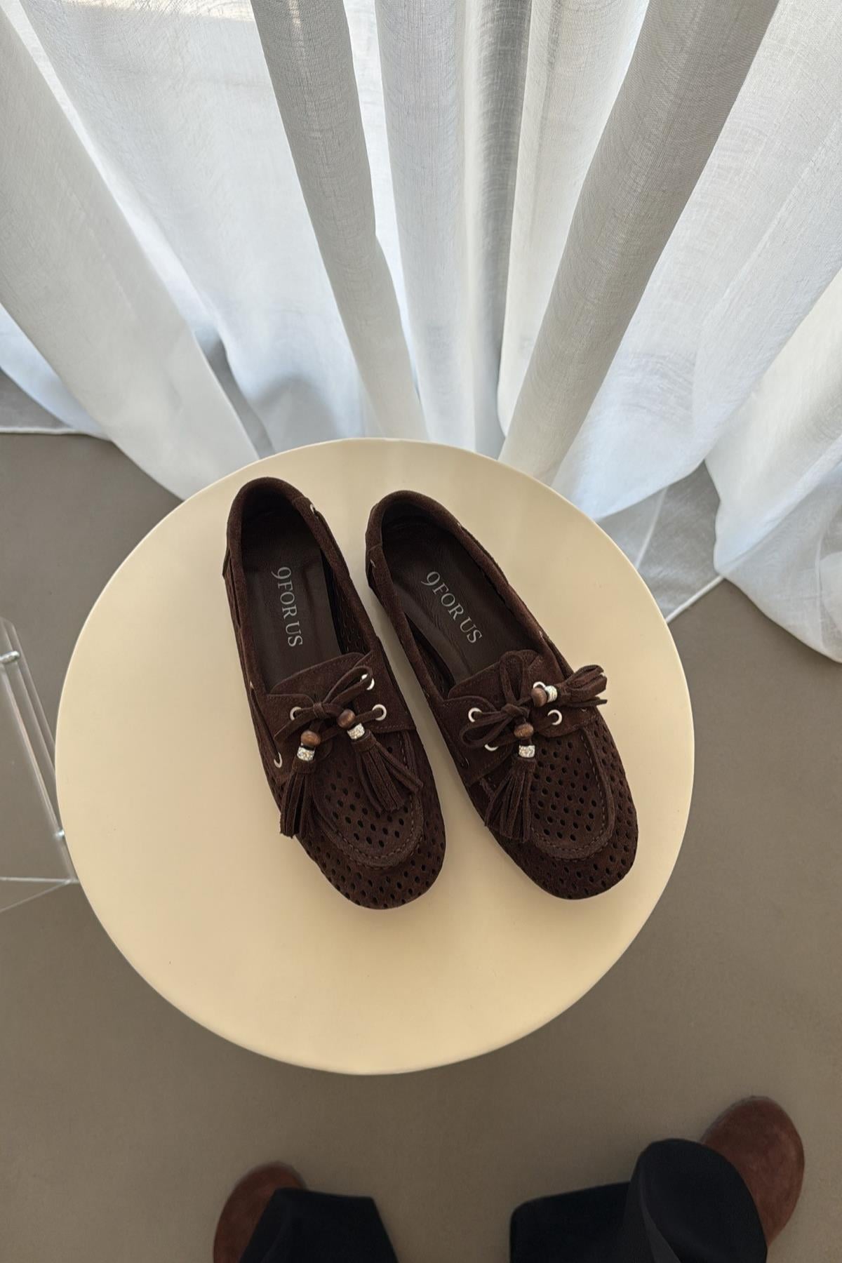 Nixi Acı Kahve Süet Loafer
