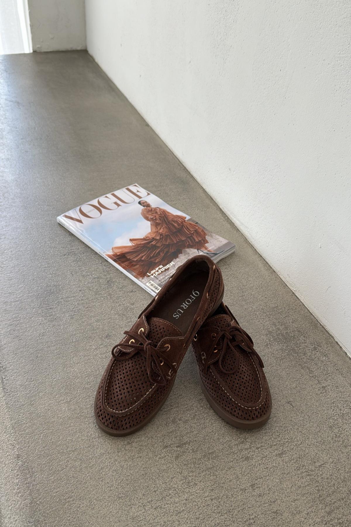 Novo Kahve Süet Loafer 