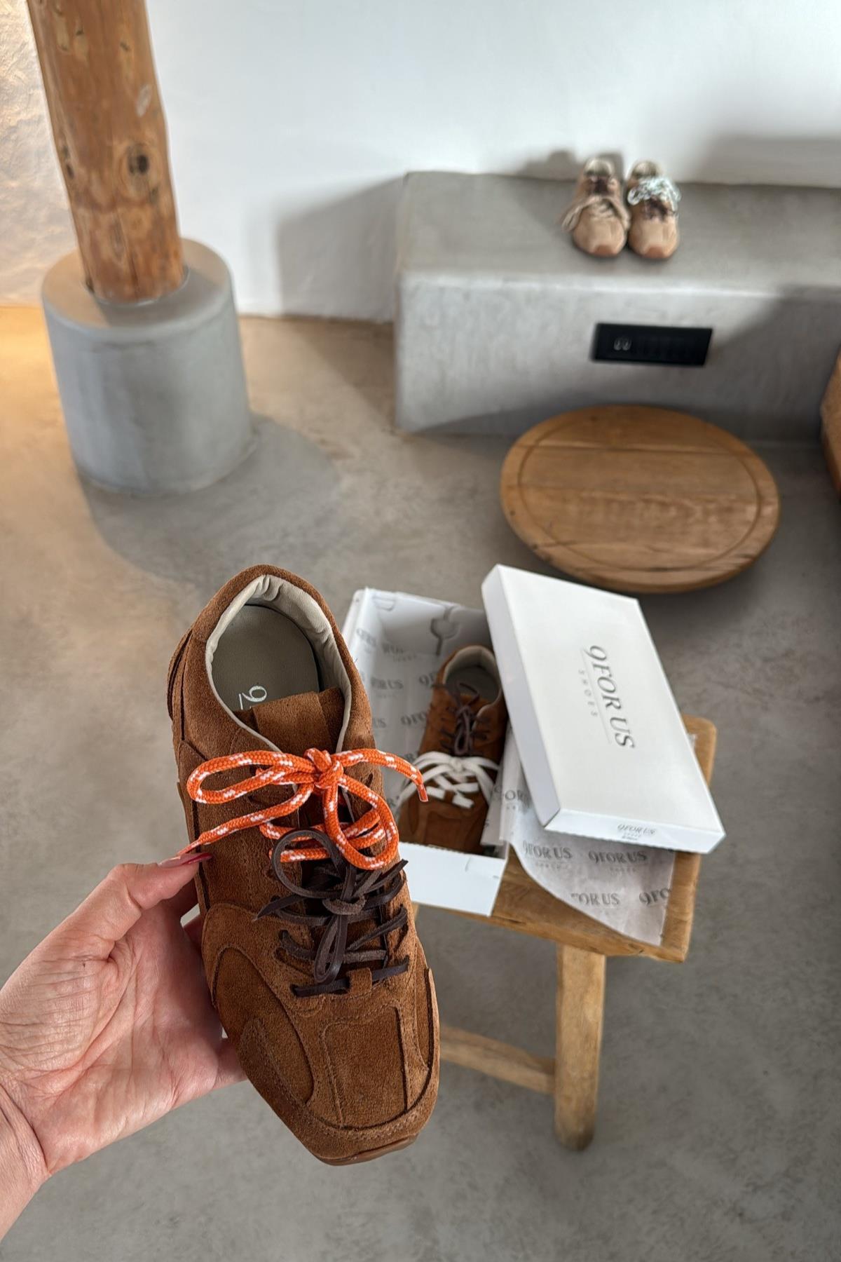 Yute Taba Süet Sneaker