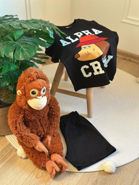 Alpha Crew Baskılı Şortlu Takım