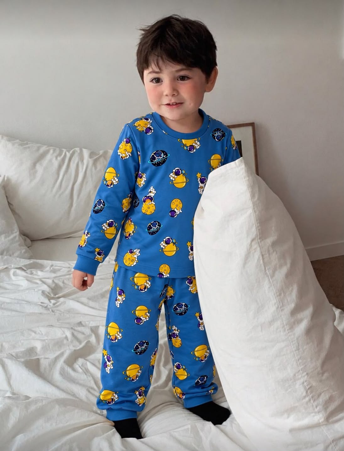 Atronaut Baskılı Pijama Takımı