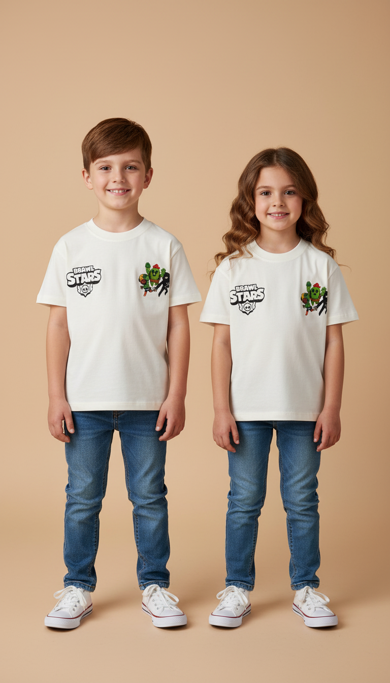 Brawl Stars Figür Detaylı T-Shirt