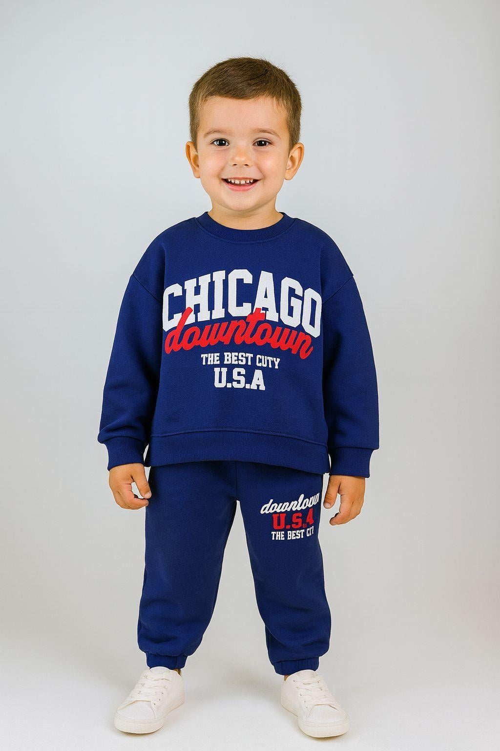 Chicago Downtown Baskılı Eşofman Takımı