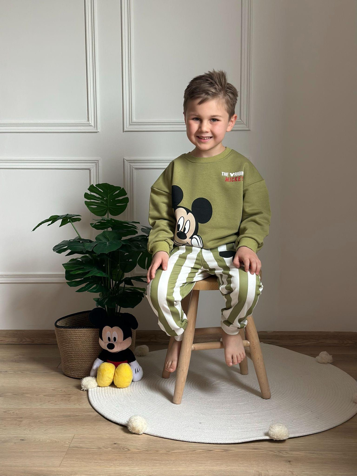 Çizgili Mickey Eşofman Takımı