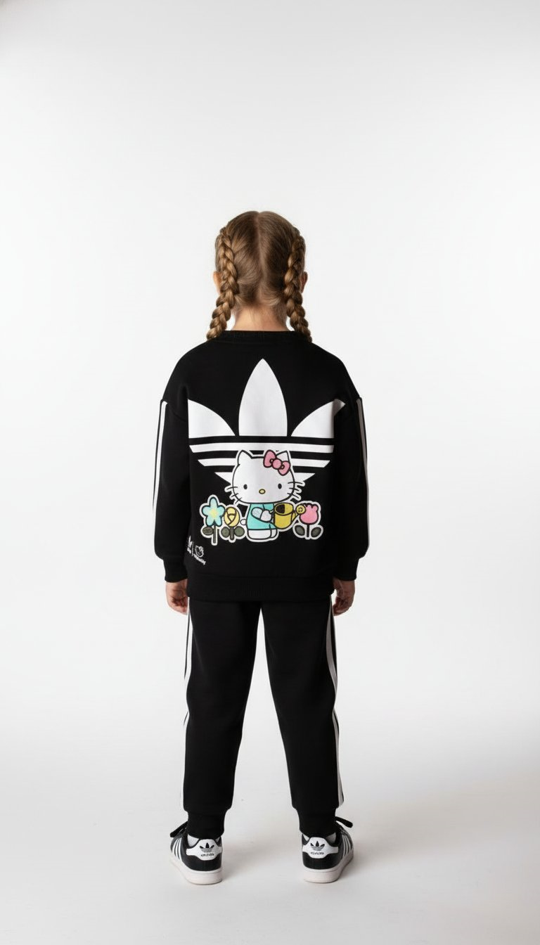 Hello Kitty Spor Logolu Şardonlu Eşofman Takımı