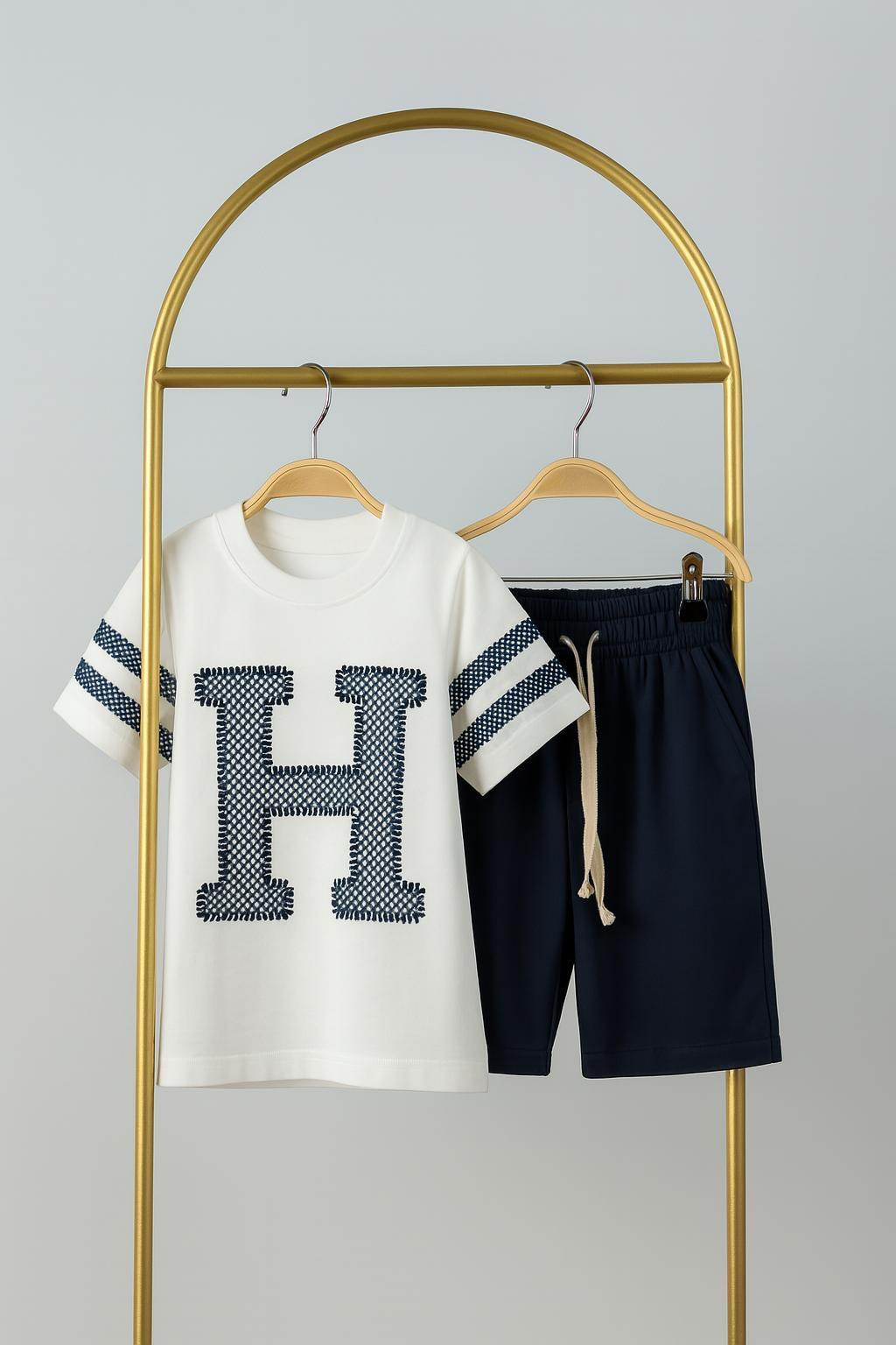 High Five Baskılı Şortlu Takım