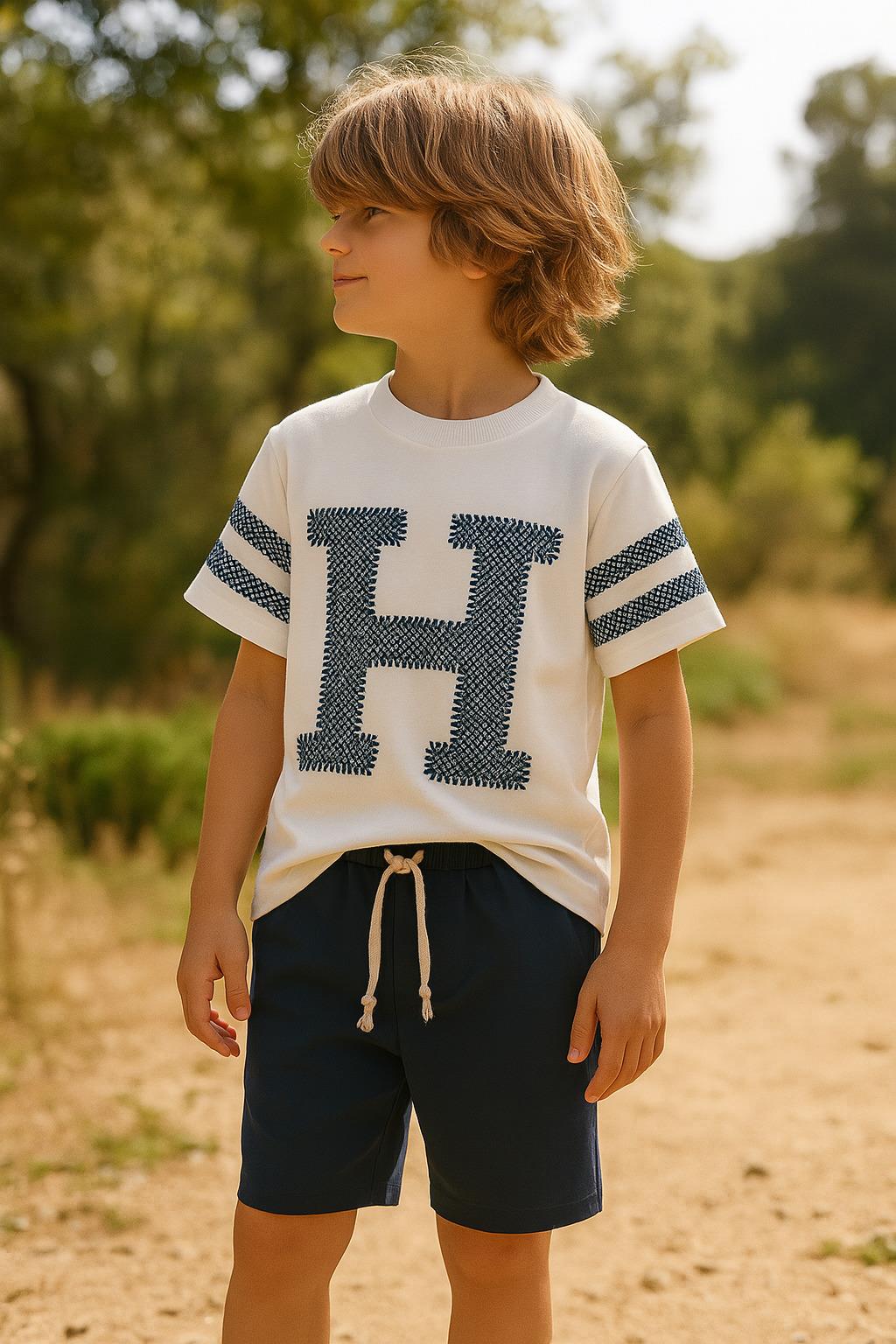 High Five Baskılı Şortlu Takım