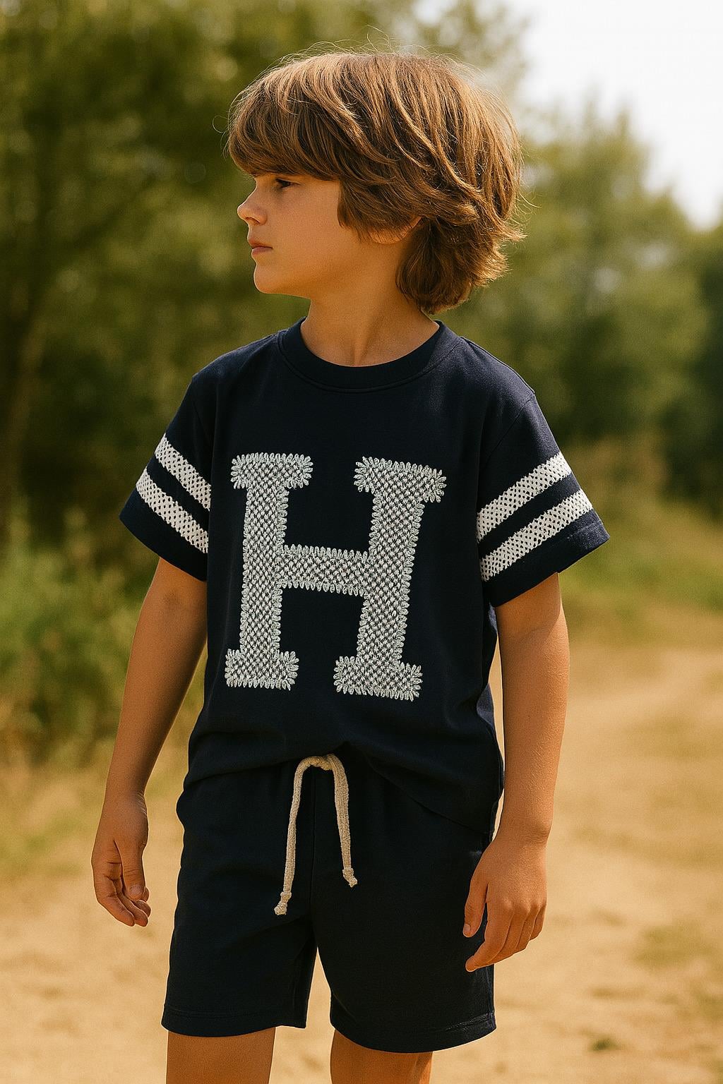 High Five Baskılı Şortlu Takım