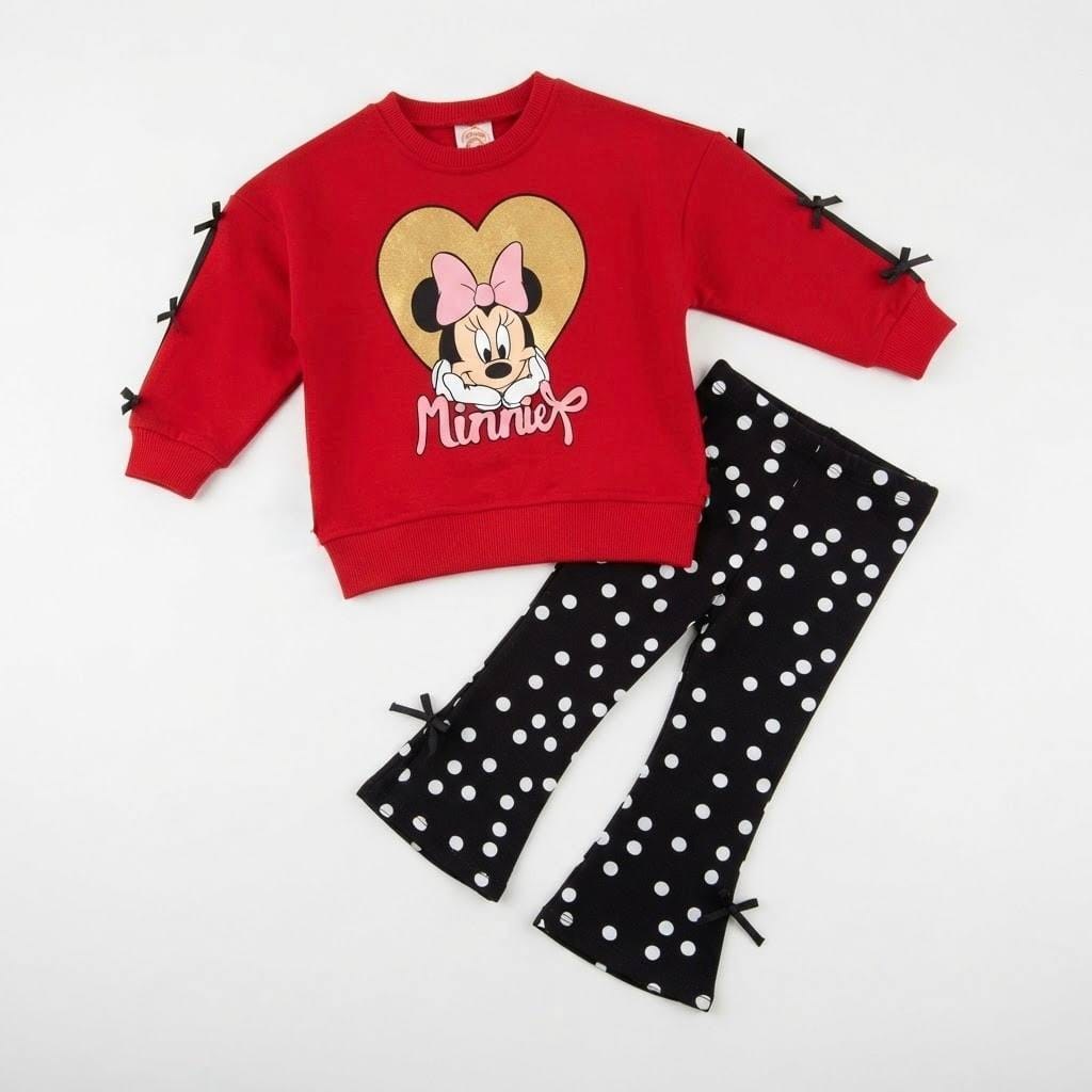 Kalpli Puantiyeli Minnie Eşofman Takımı