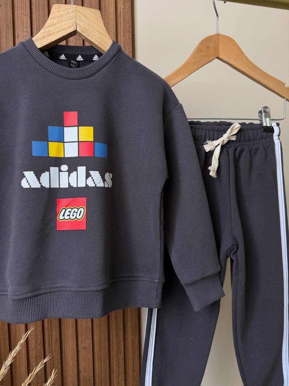 Kare Detaylı Lego Spor Logo Baskılı Eşofman Takımı