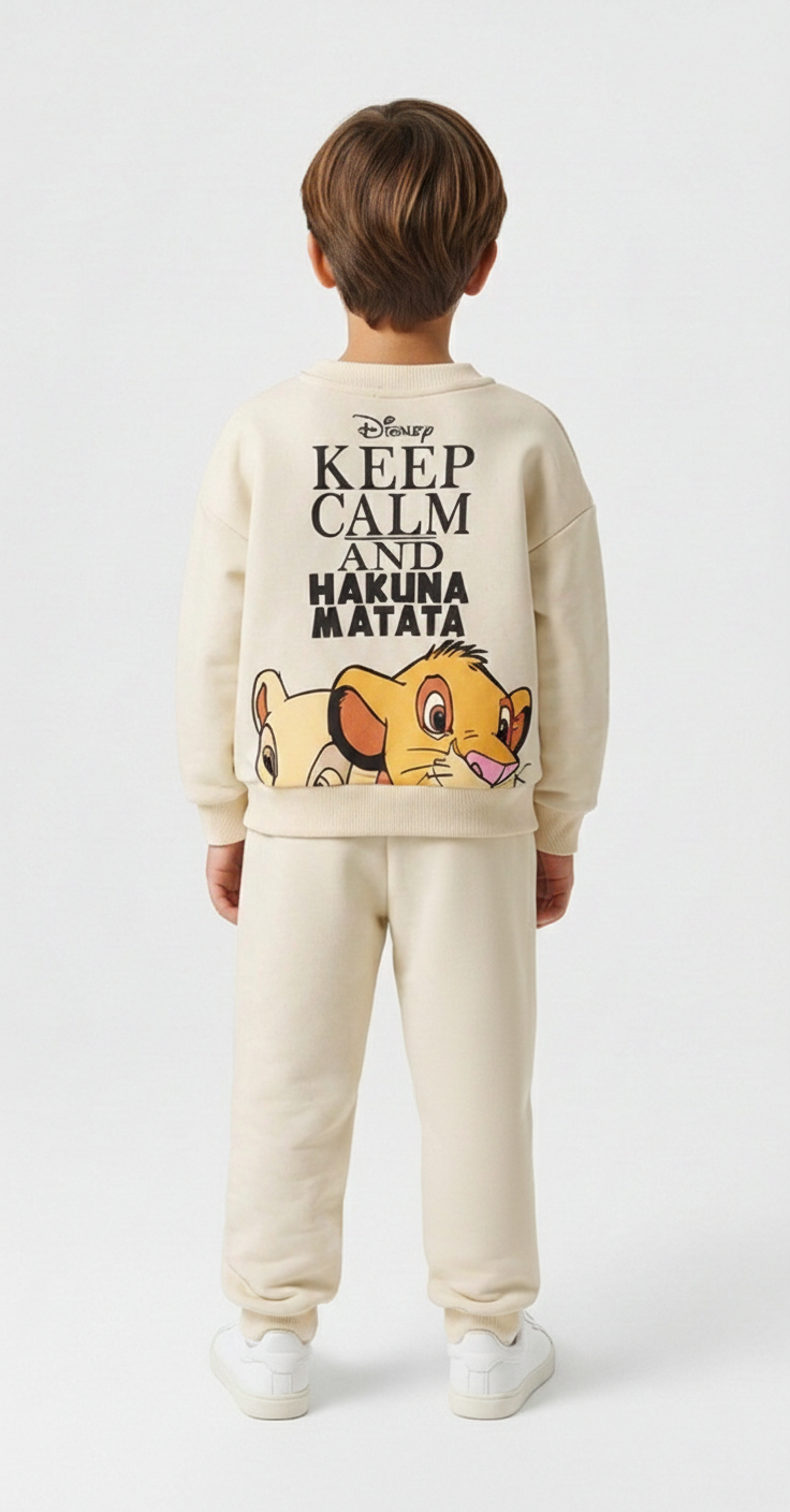 Keep Calm Lion King Sırt Baskılı Eşofman Takımı
