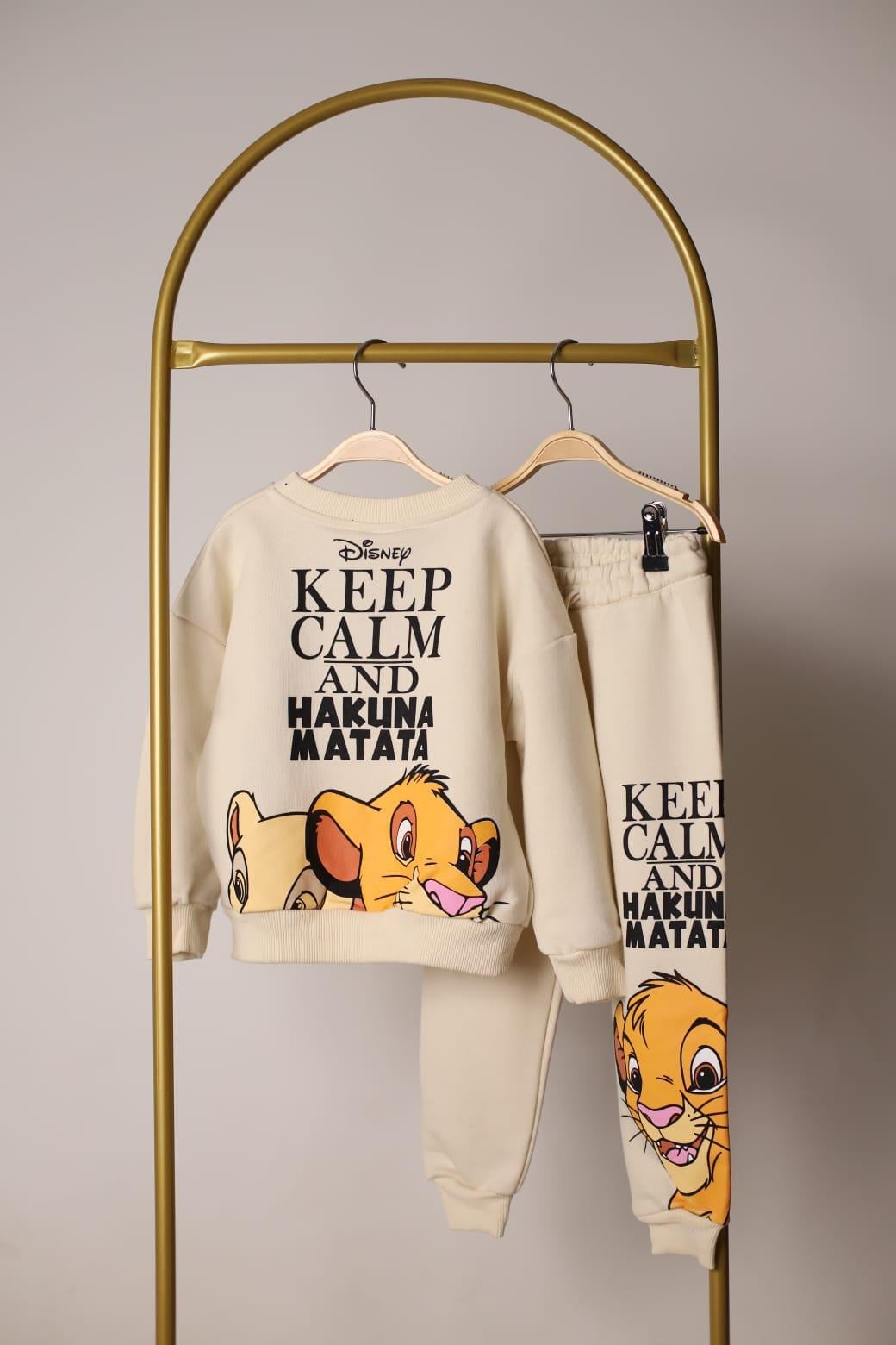 Keep Calm Lion King Sırt Baskılı Eşofman Takımı