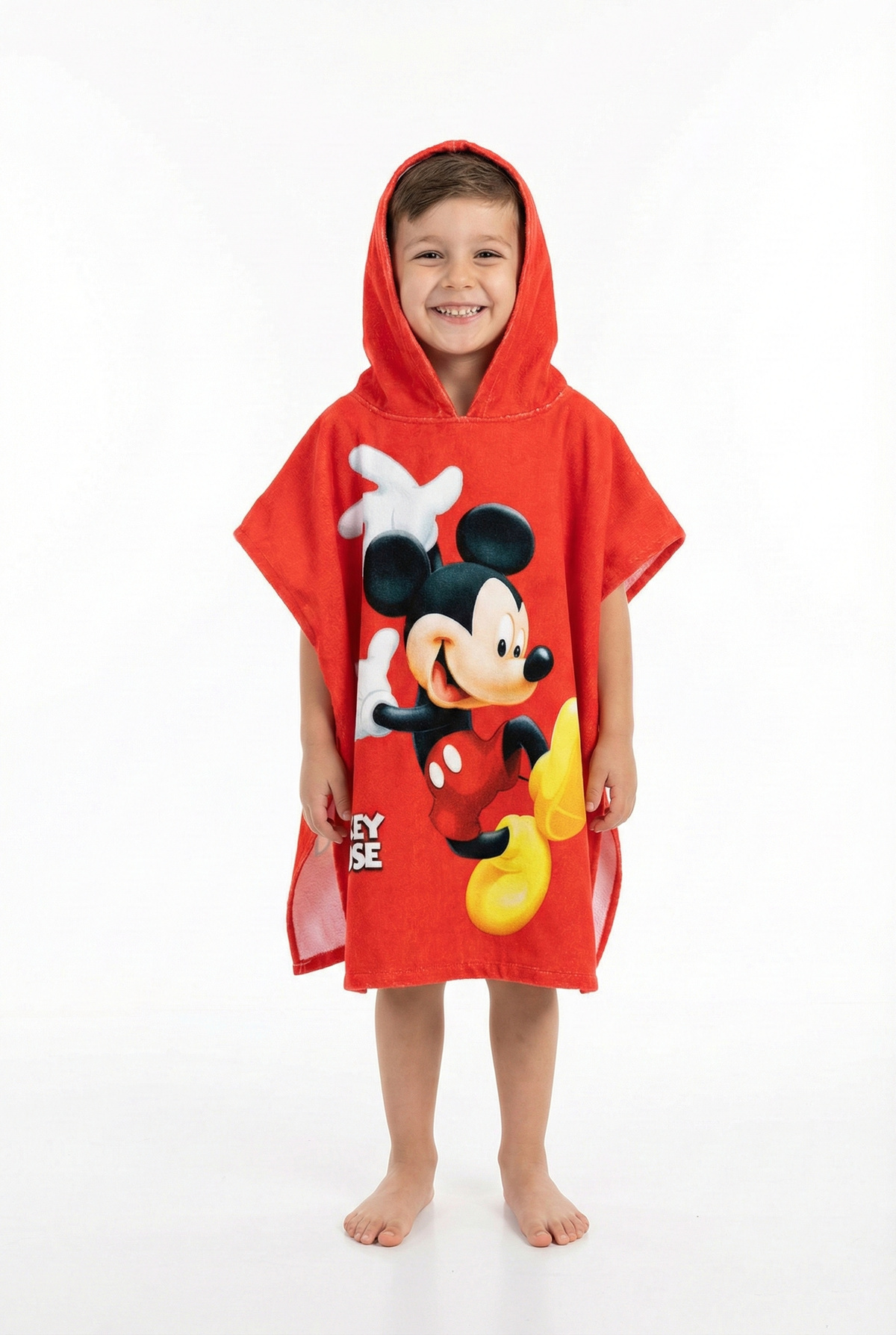 Kırmızı Mickey Panço Plaj Havlusu