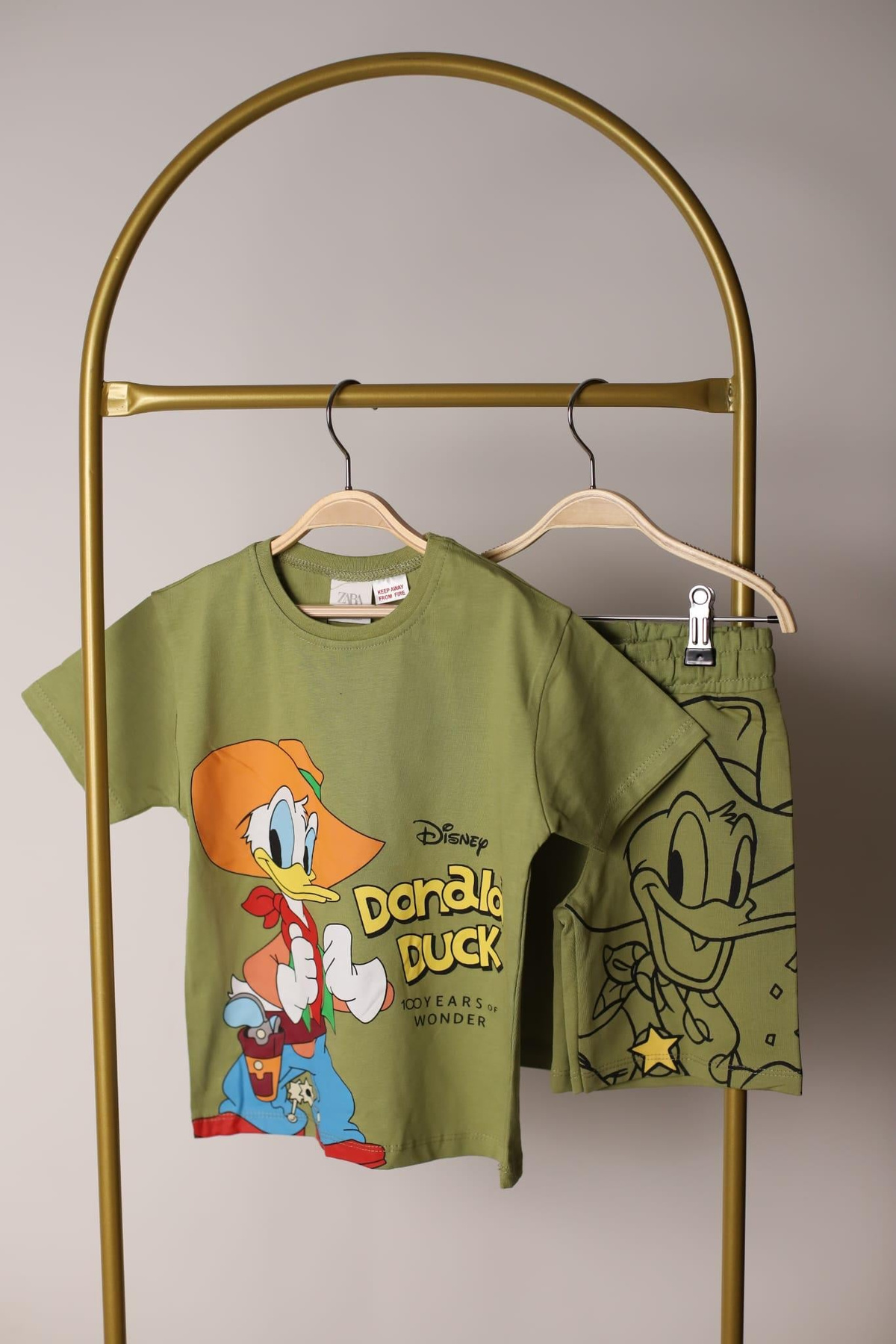 Kovboy Donald Duck Şortlu Takım