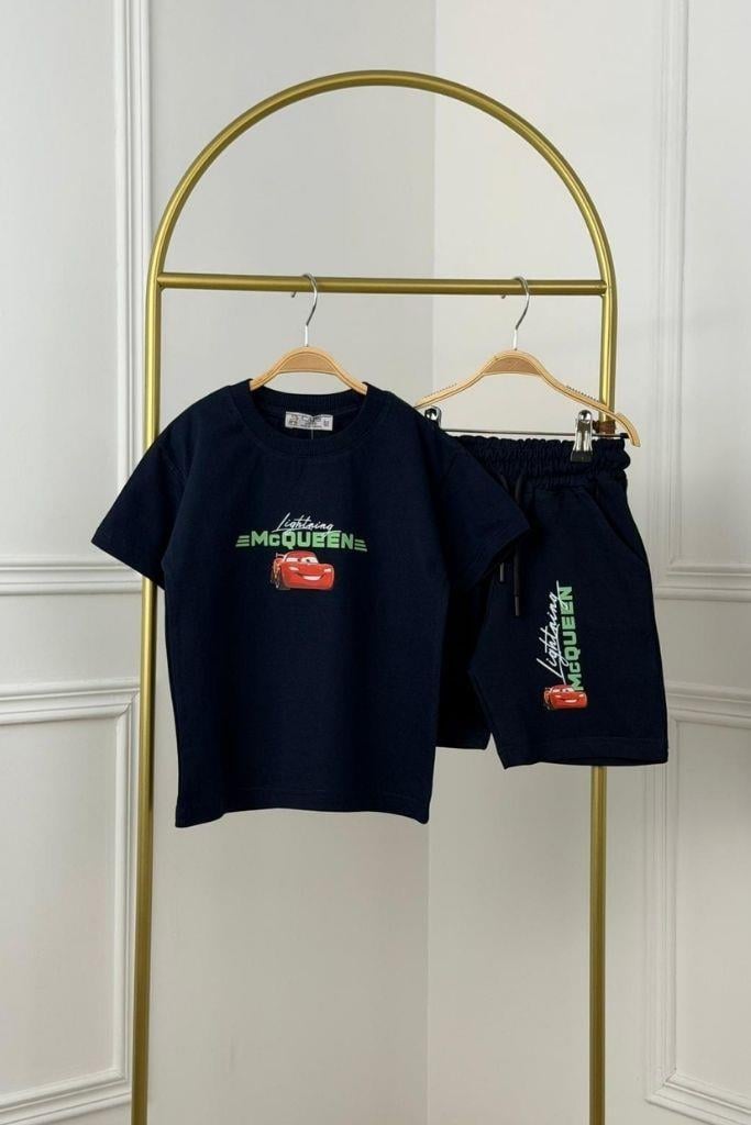 Lacivert Lightning McQueen Şortlu Takım