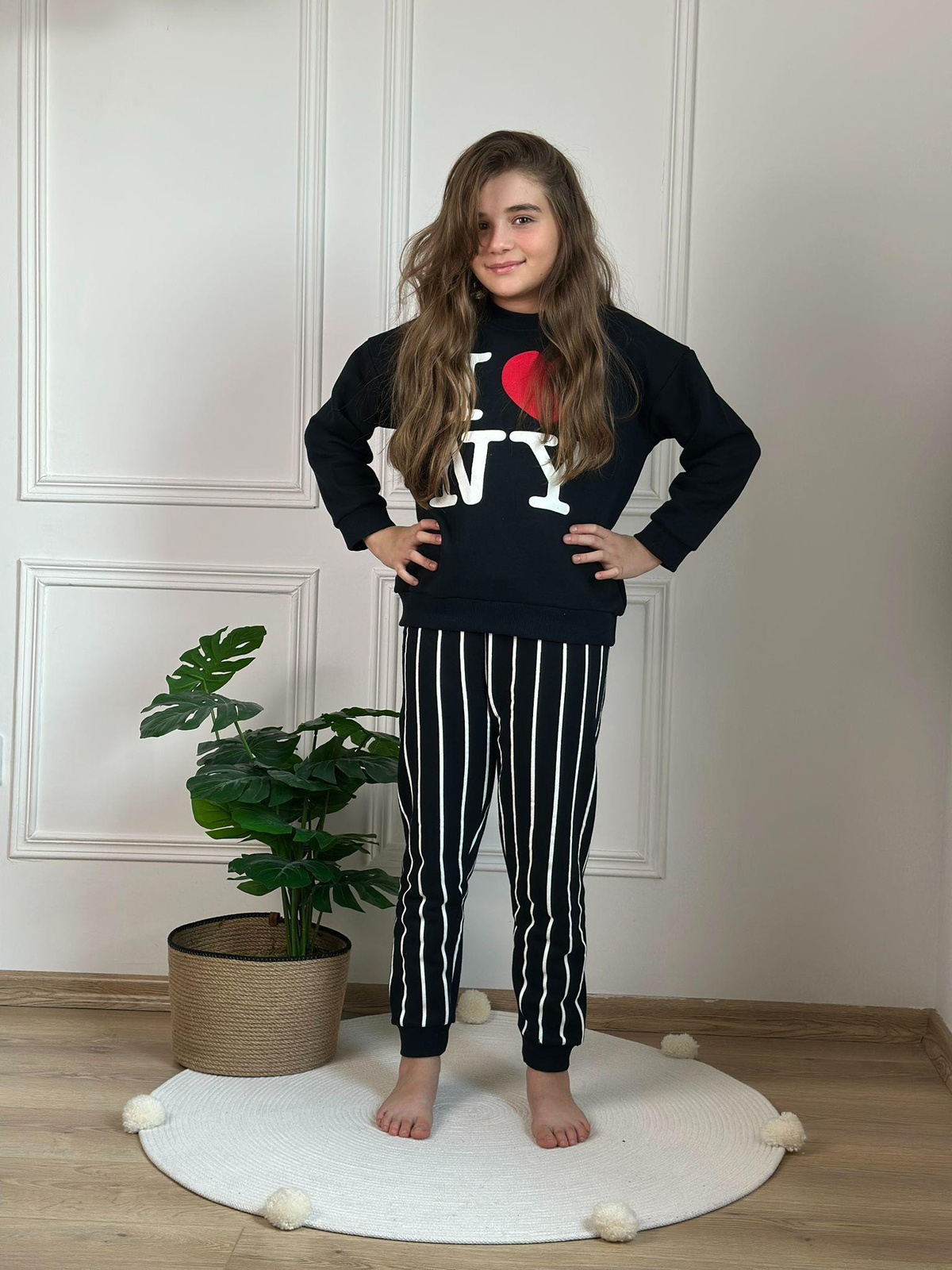 Love NY Çizgili Eşofman Takımı