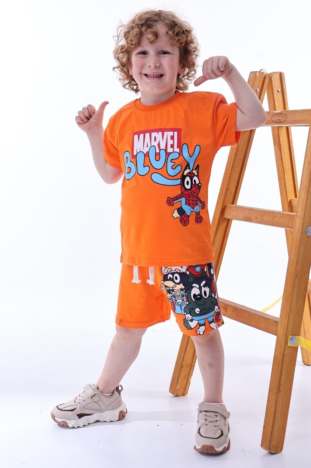 Marvel Bluey Şortlu Takım