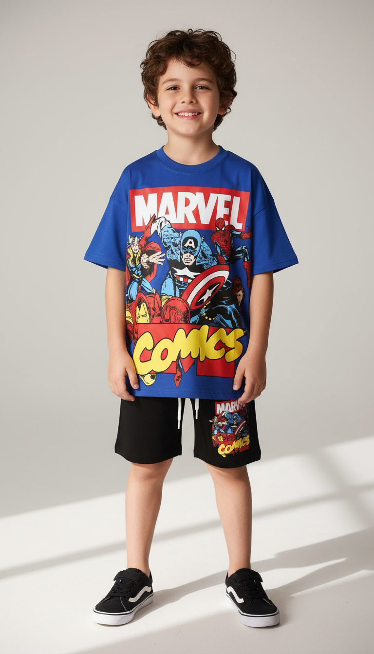 Marvel Comics Şortlu Takım