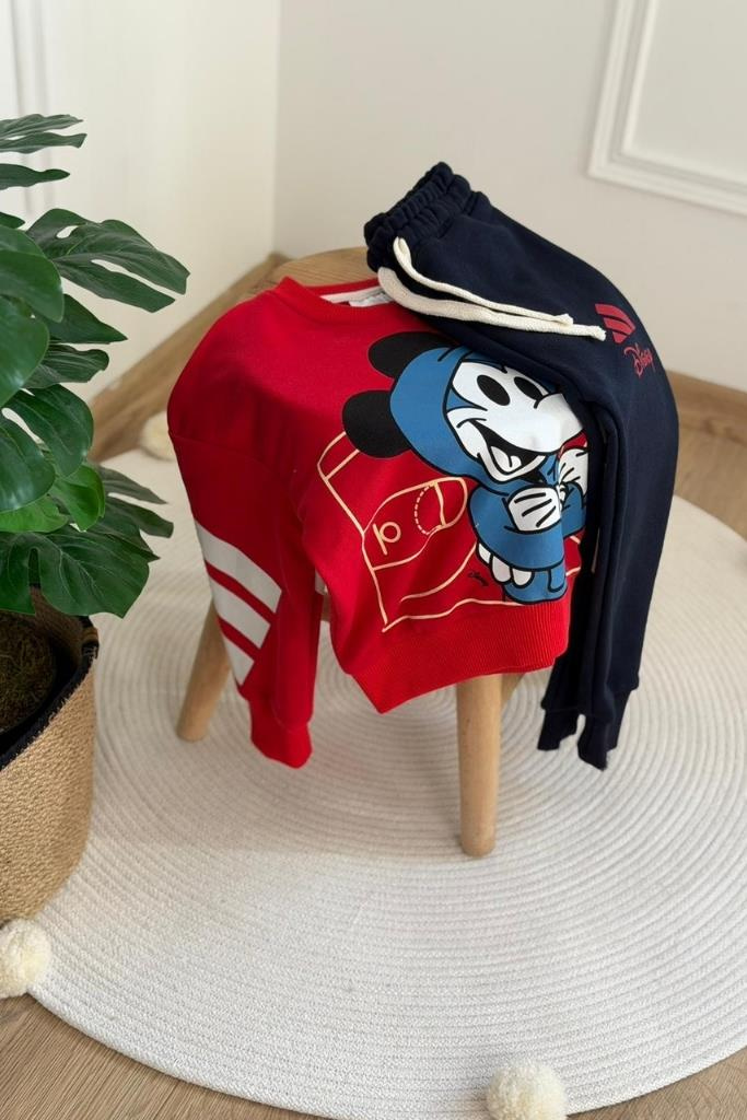 Mickey Mouse Spor Logolu Eşofman Takımı
