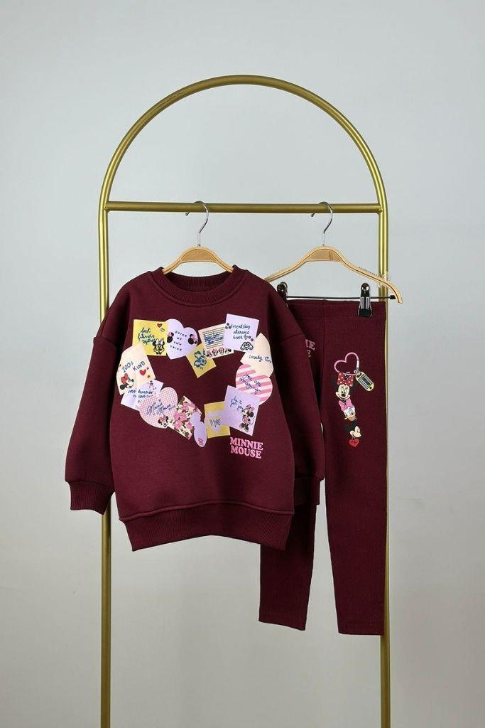 Minnie Kalp Detaylı Taytlı Takım