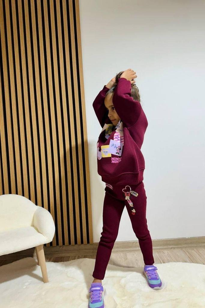 Minnie Kalp Detaylı Taytlı Takım
