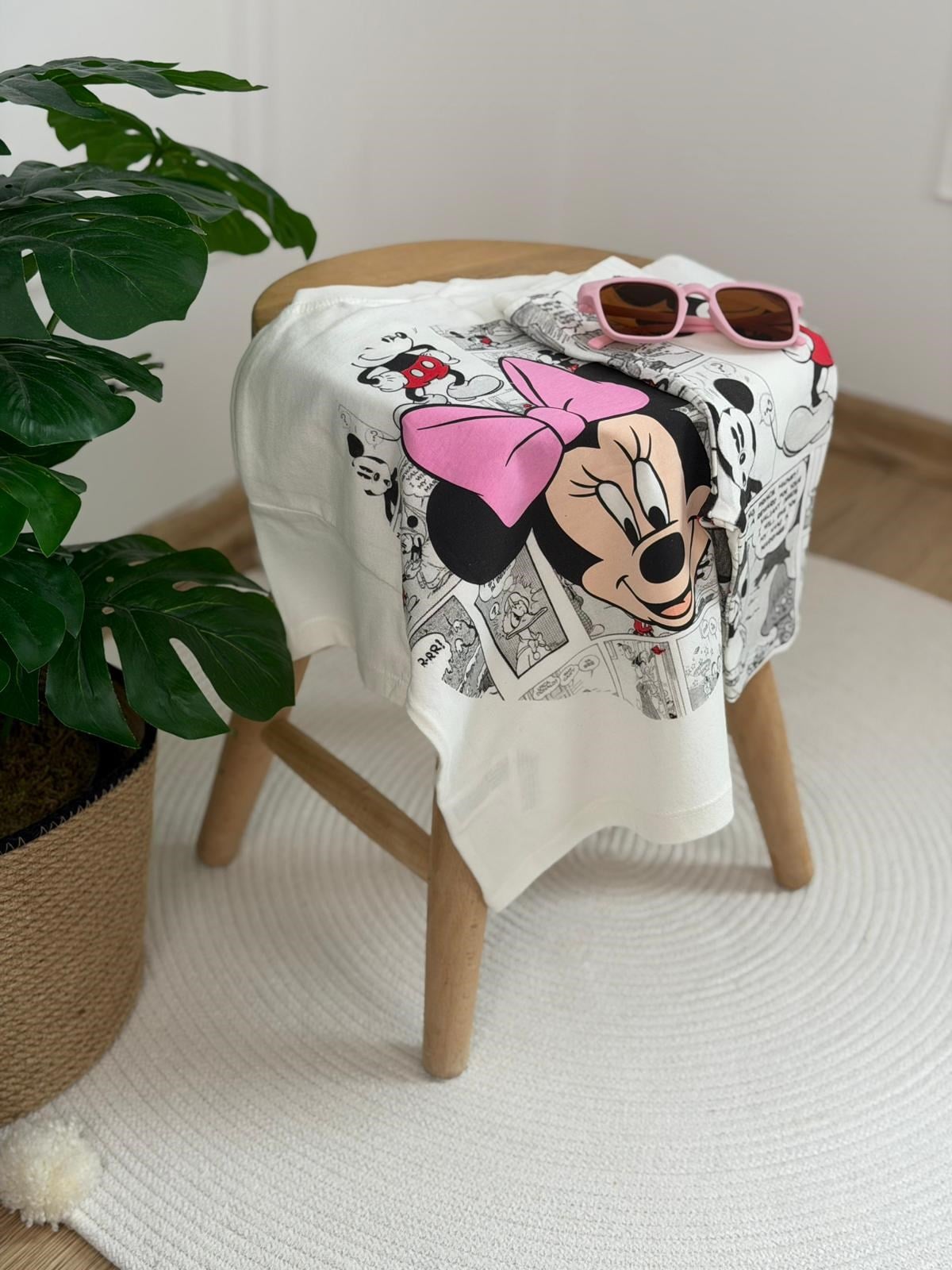 Minnie Sırt Baskılı Taytlı Takım