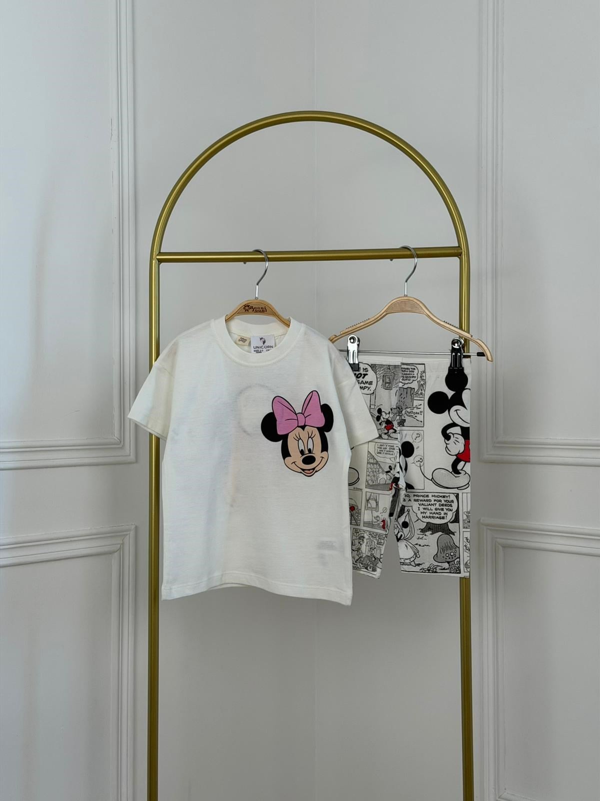 Minnie Sırt Baskılı Taytlı Takım