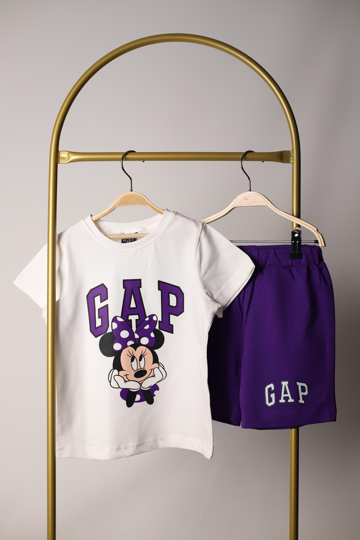 Mor Gap Minnie Şortlu Takım