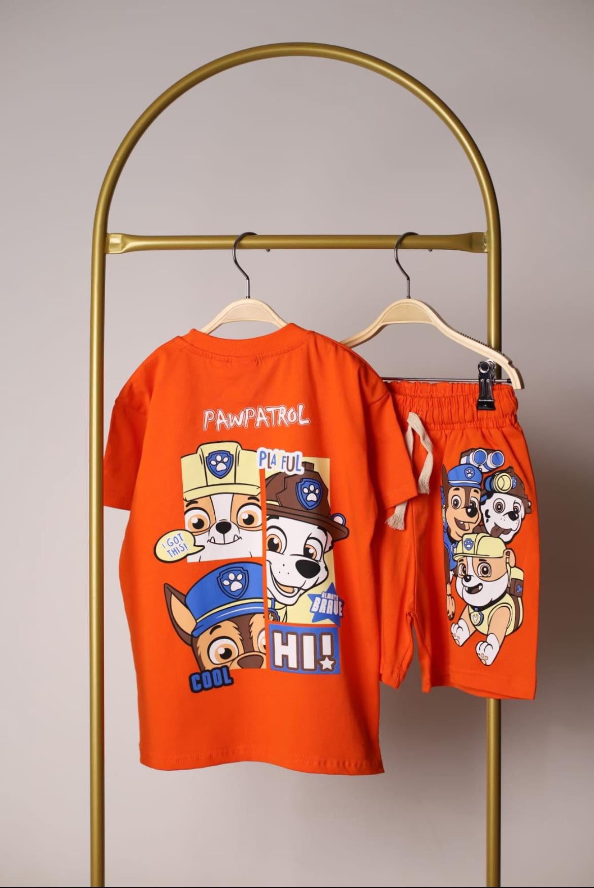 Paw Patrol Playful Sırt Baskılı  Şortlu Takım