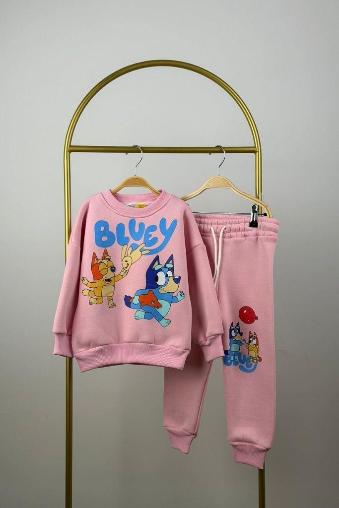 Pembe Bluey Baskılı Eşofman Takımı