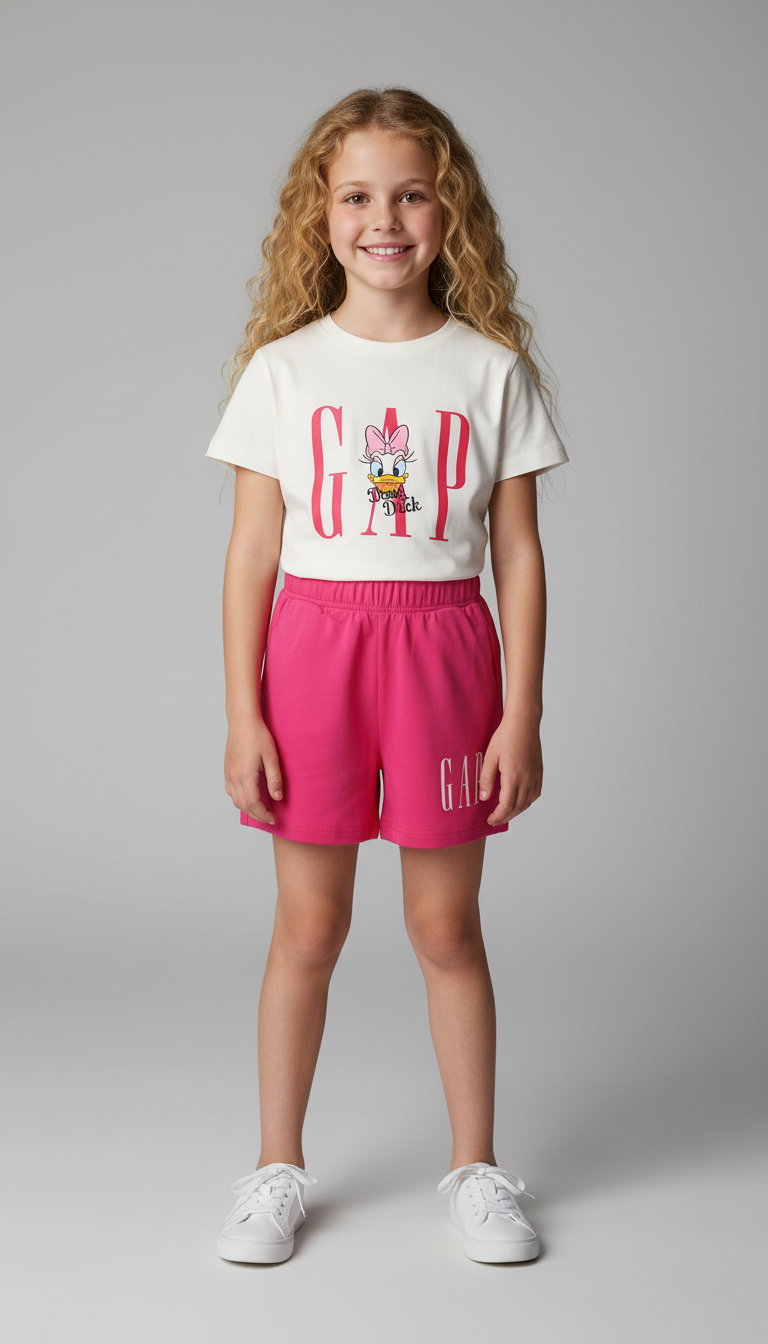 Pembe Daisy Duck Gap Şortlu Takım