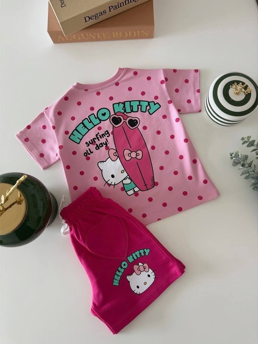Puantiye Hello Kitty Şortlu Takım