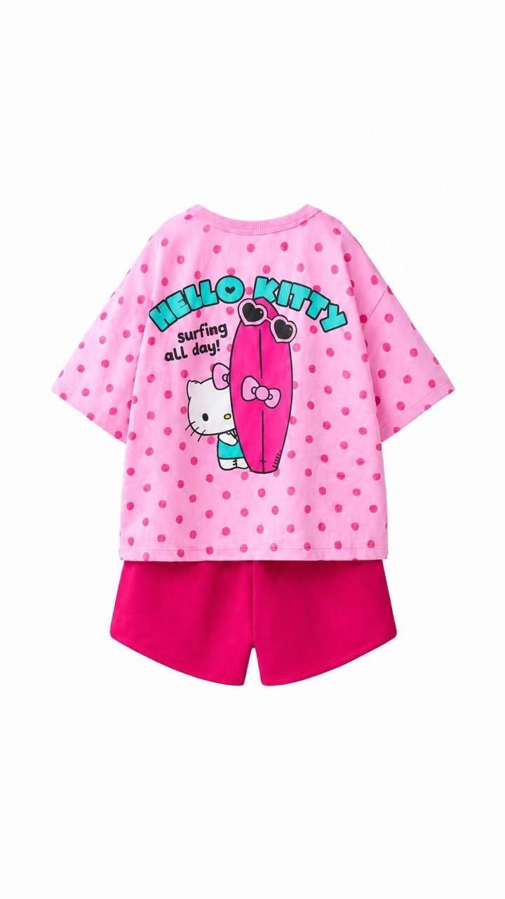 Puantiye Hello Kitty Şortlu Takım