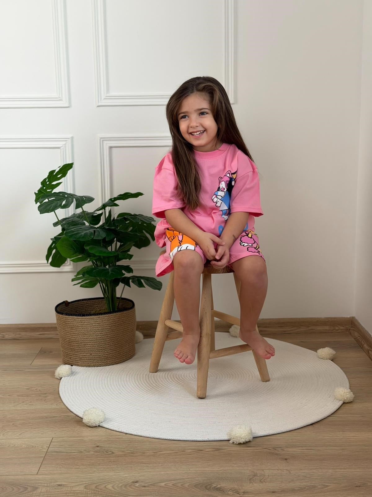 Sevimli Bluey Şortlu Takım