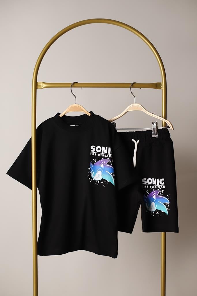 Sonic Press Start Şortlu Takım