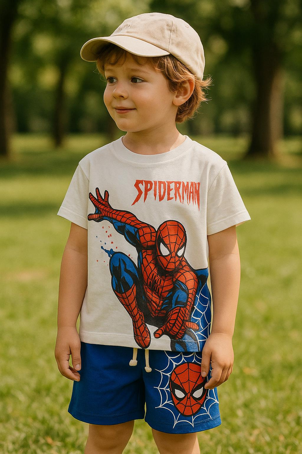 Spiderman Şortlu Takım