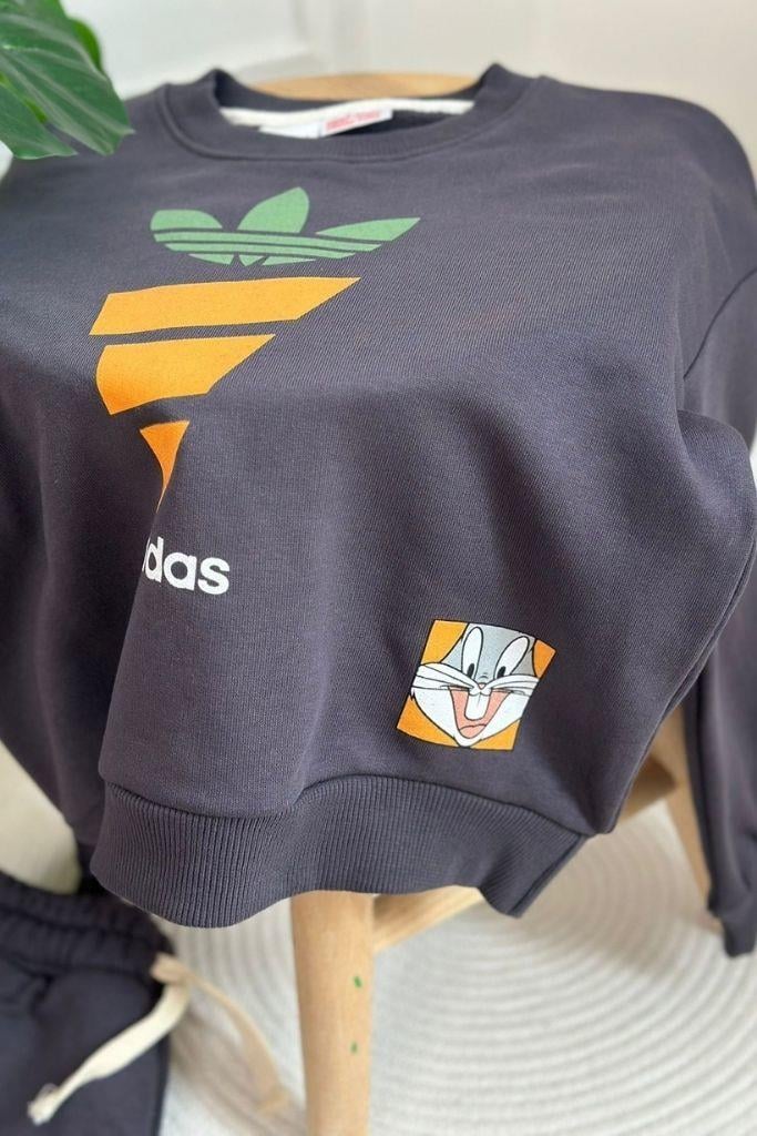 Spor Logolu Bugs Bunny Baskılı Eşofman Takımı