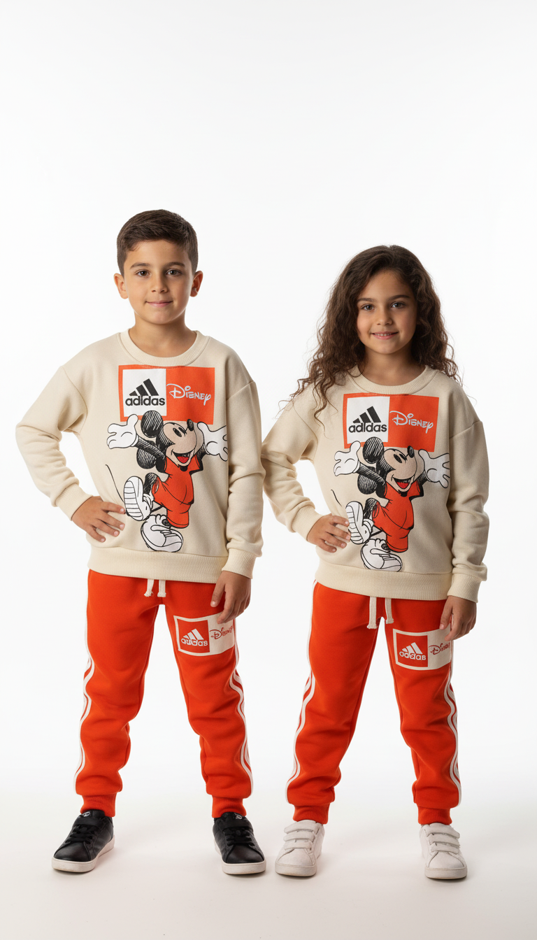 Sporcu Mickey Logo Detaylı Eşofman Takımı