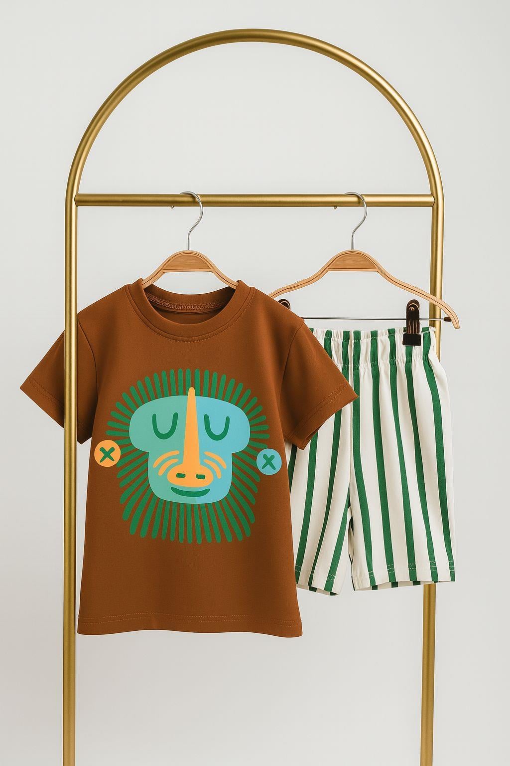 The Monkey Çizgili Şortlu Takım