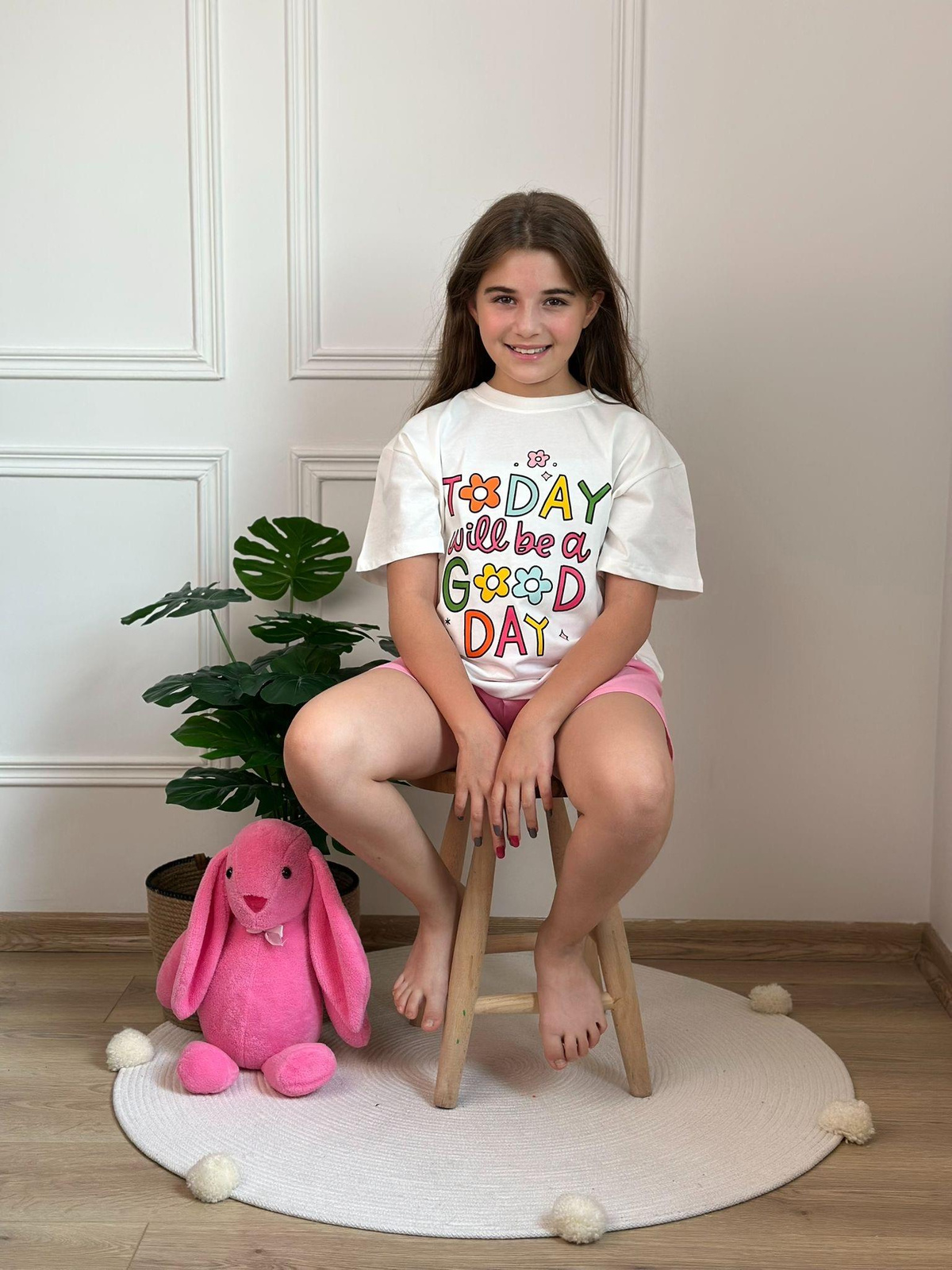Today Çiçek Detaylı Şortlu Takı