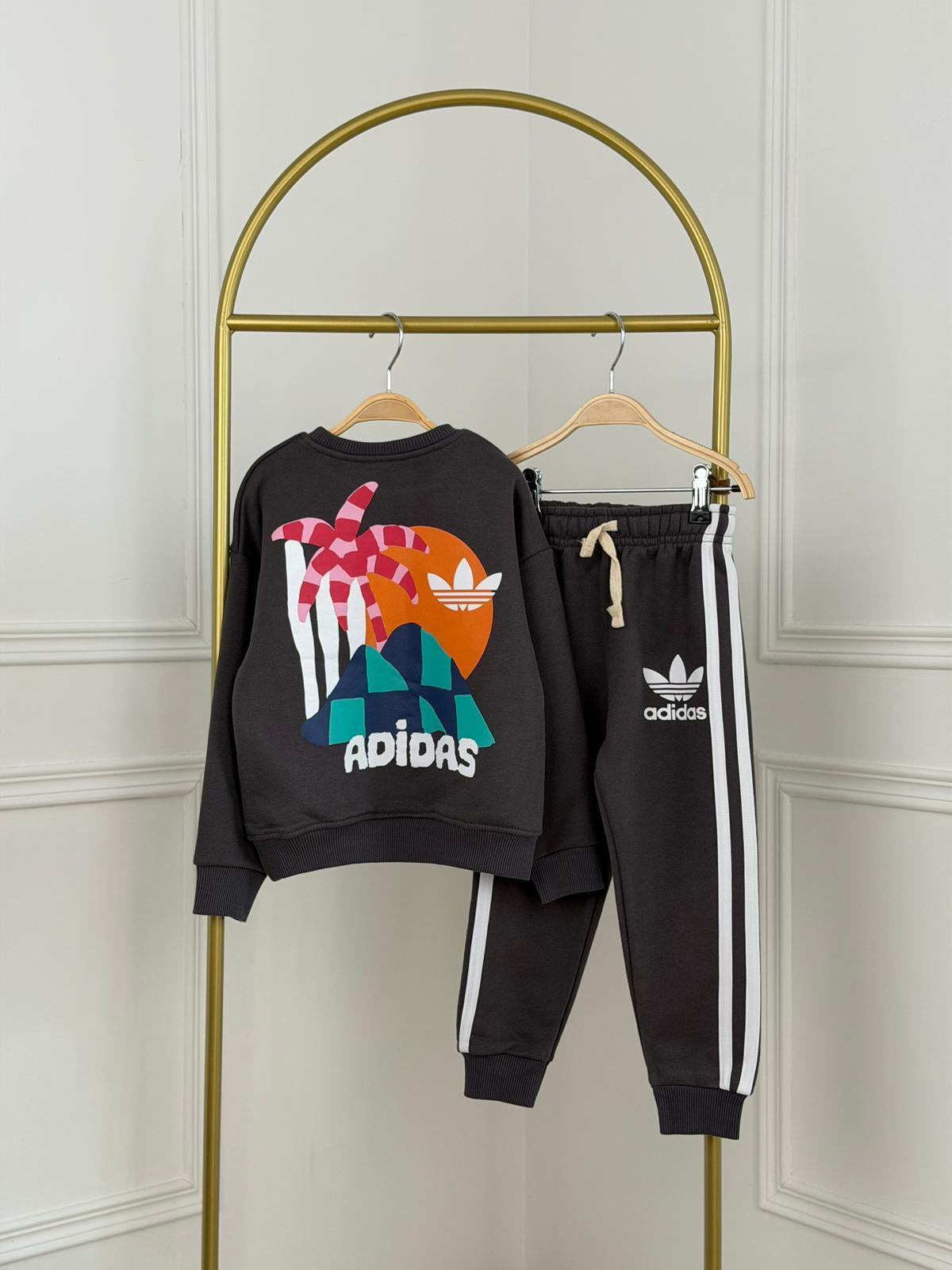 Tropikal Spor Logo Baskılı Eşofman Takımı