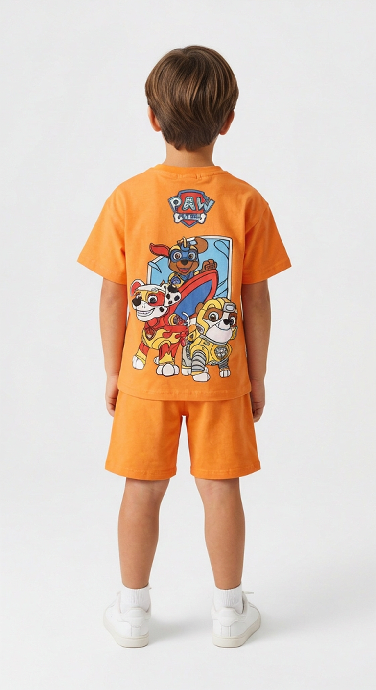 Turuncu Paw Patrol Şortlu Takım