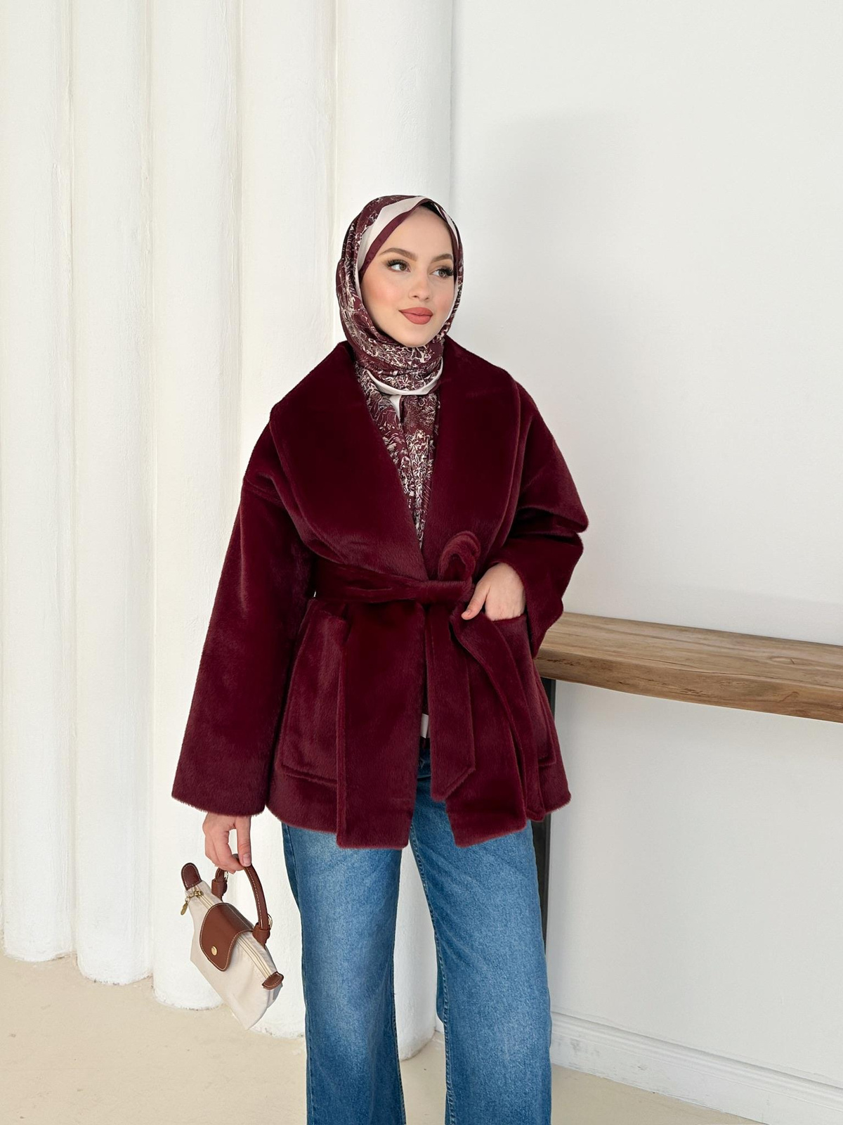 Chiara Peluş Kaban - Bordo
