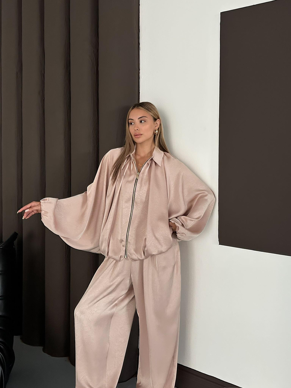 Vargas Yarasa Alt Üst Takım - Pudra
