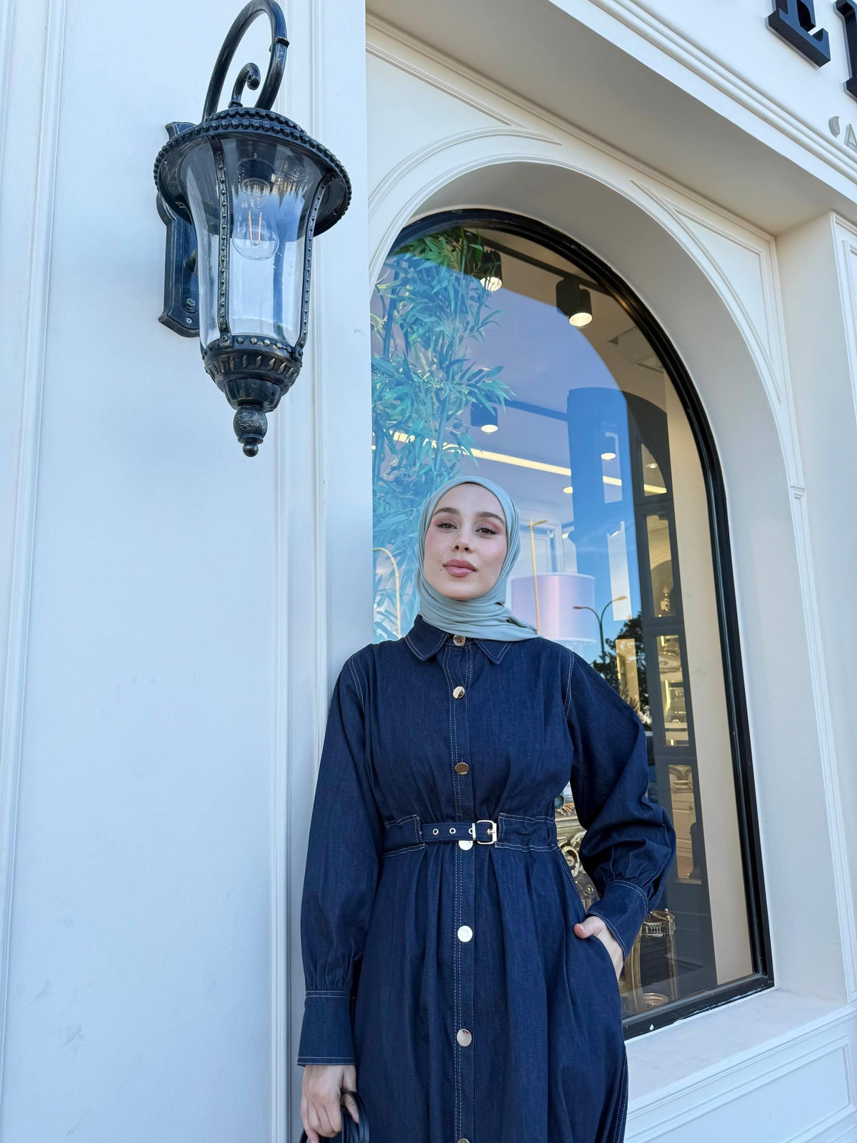Amoria Denim Elbise - Denim