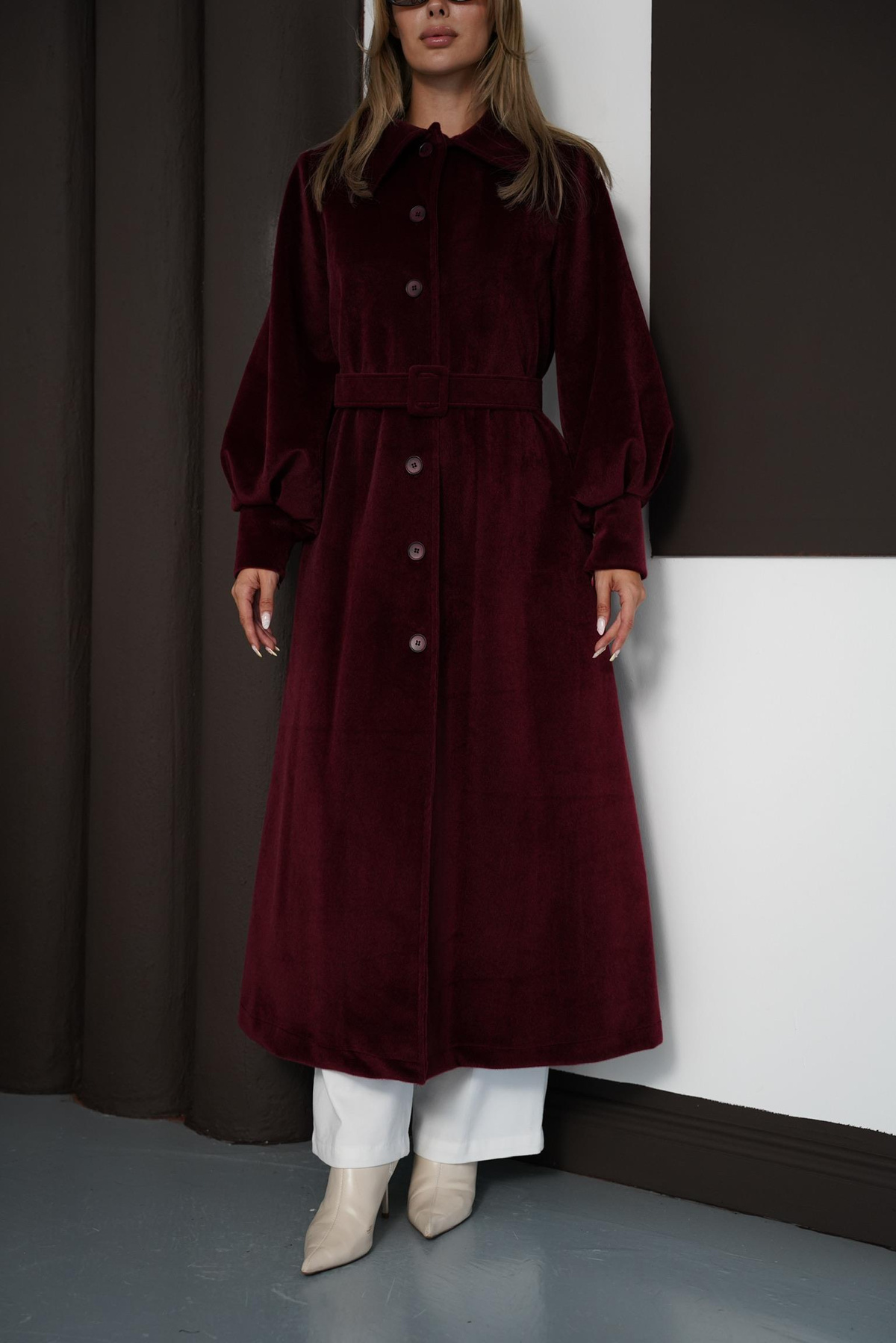 Arsis Kaşe Kaban - Bordo