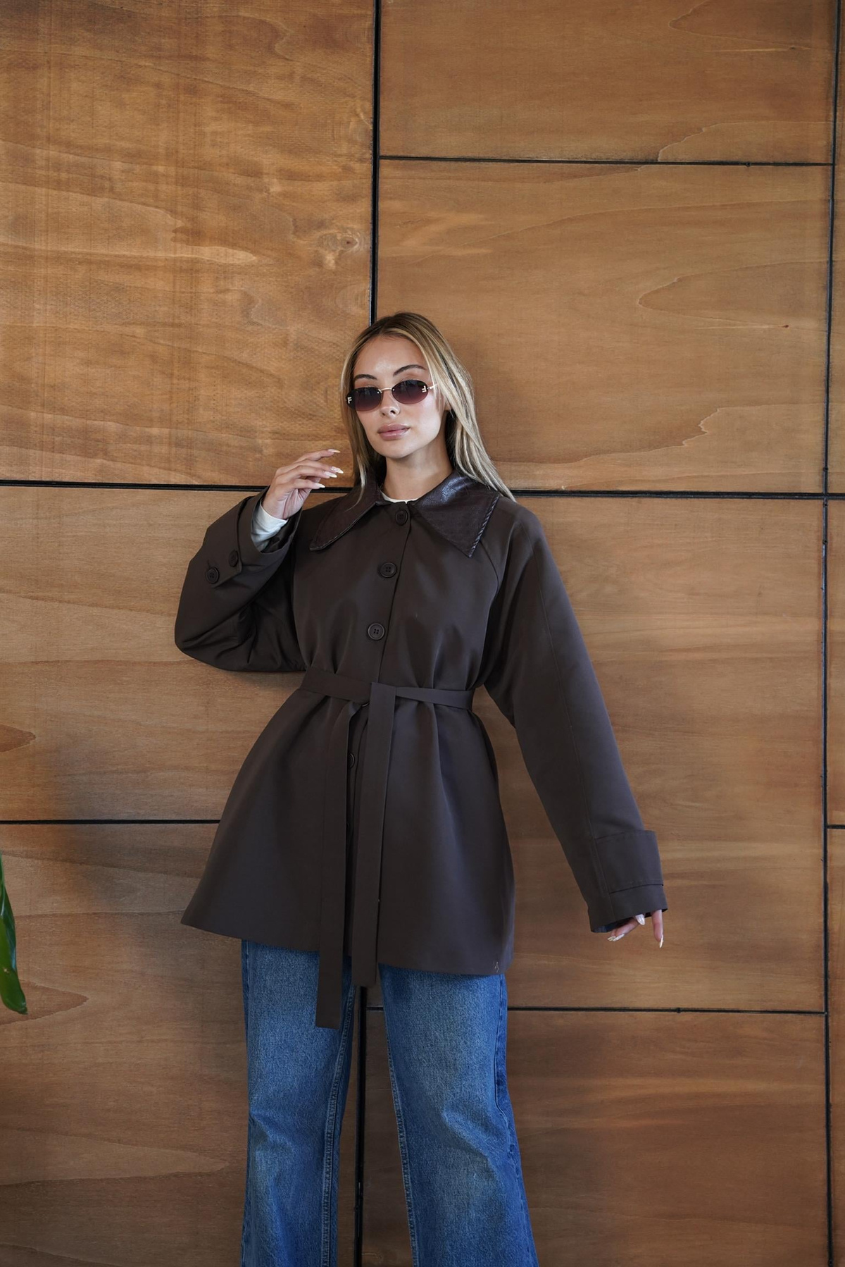 Arya Trench - Kahverengi