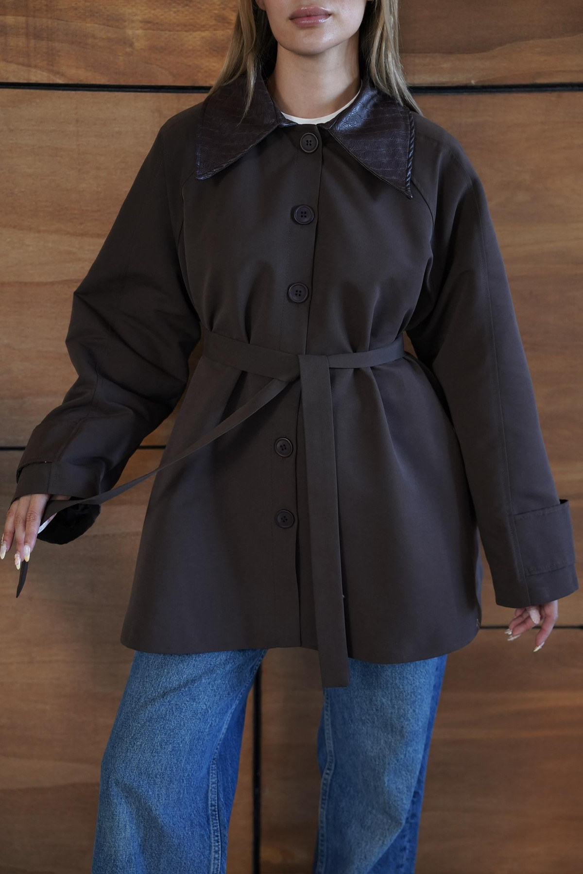 Arya Trench - Kahverengi
