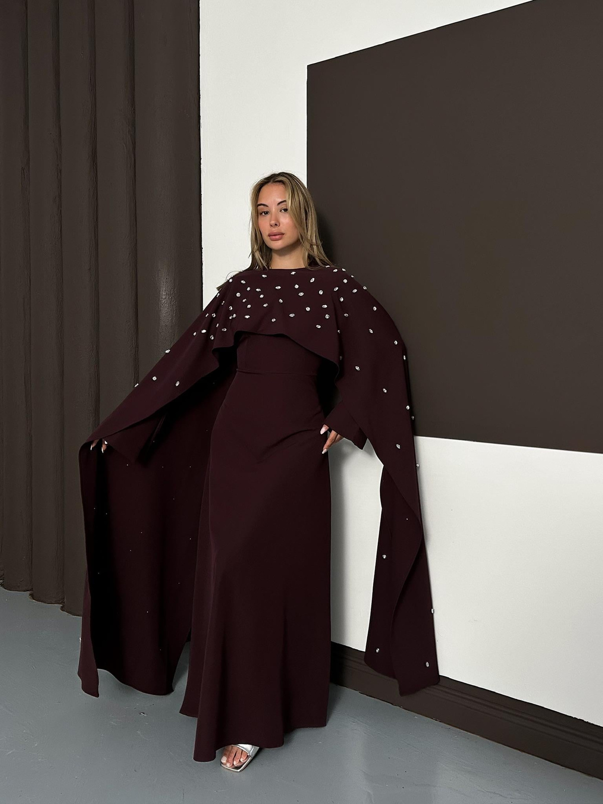 Baler Elbise - Bordo