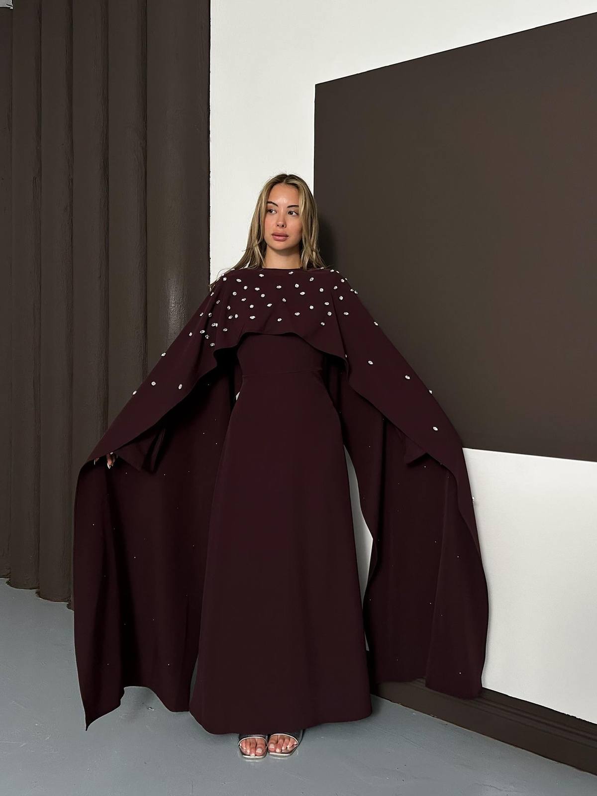Baler Elbise - Bordo